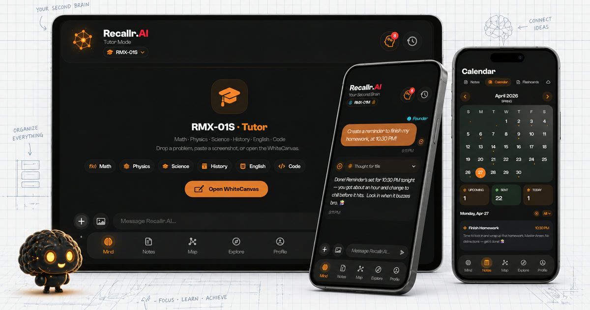 Recallr.AI homepage preview